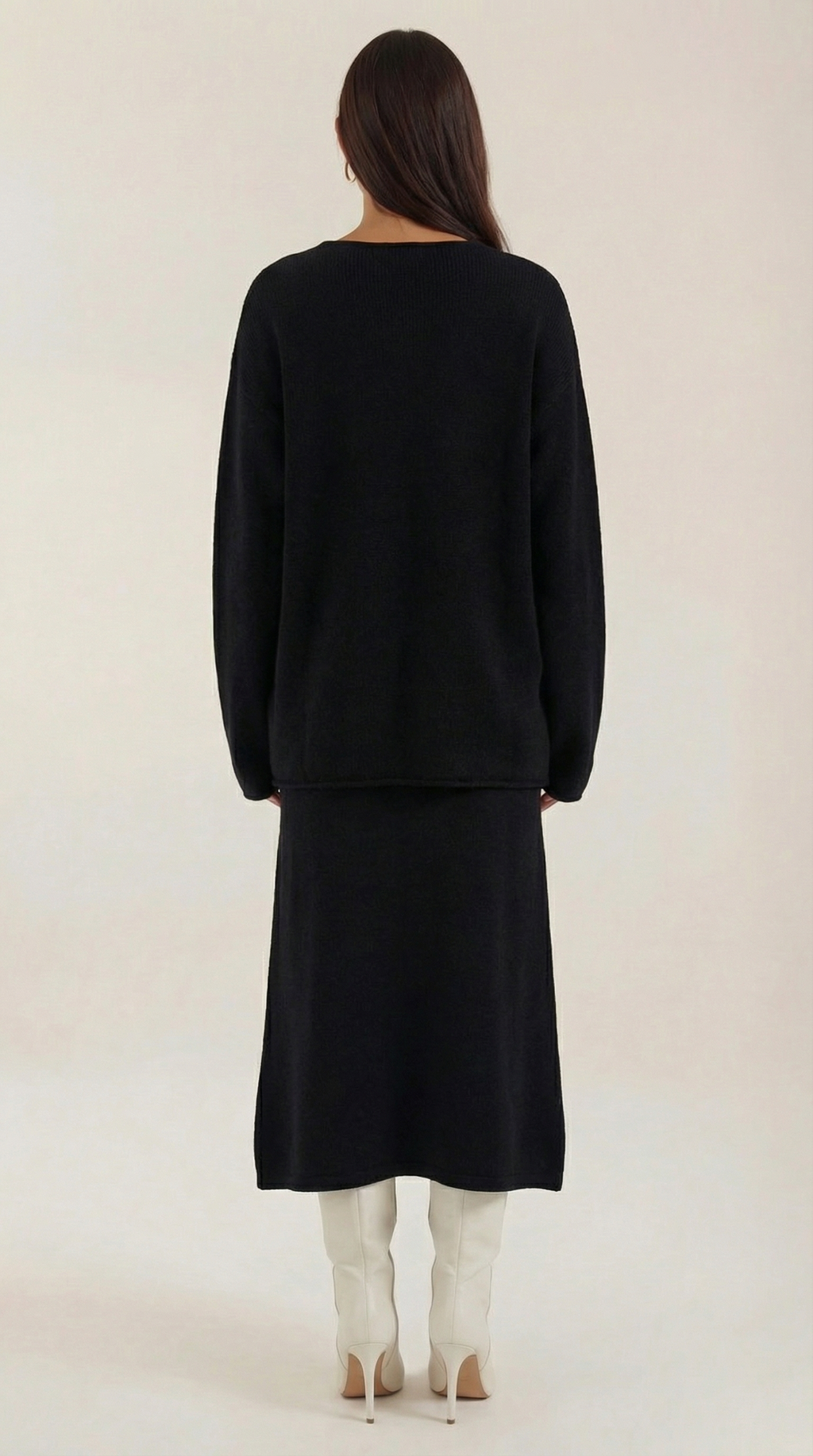 Paula | Conjunto Jersey y Falda de Punto Mujer