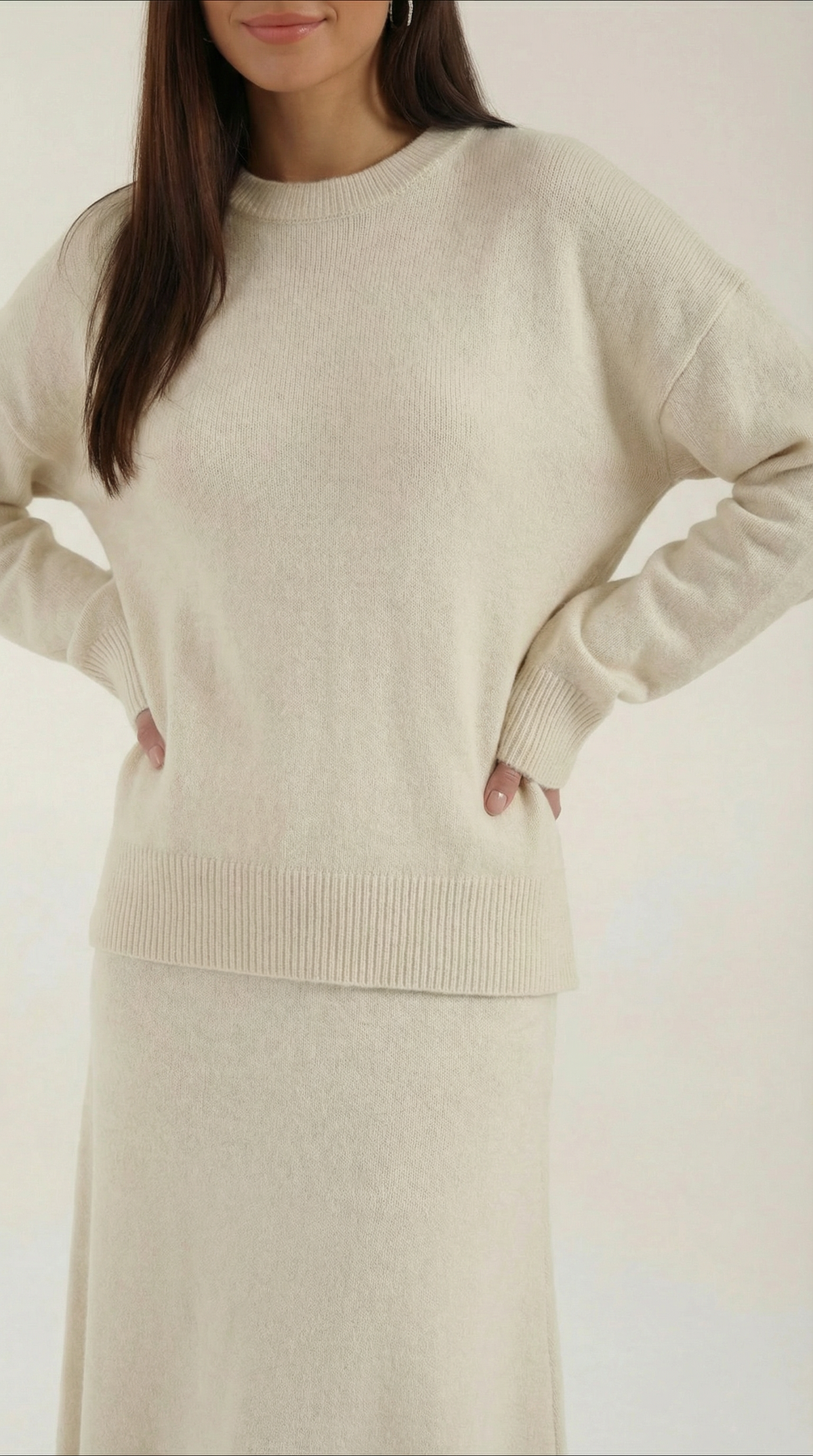 Paula | Conjunto Jersey y Falda de Punto Mujer