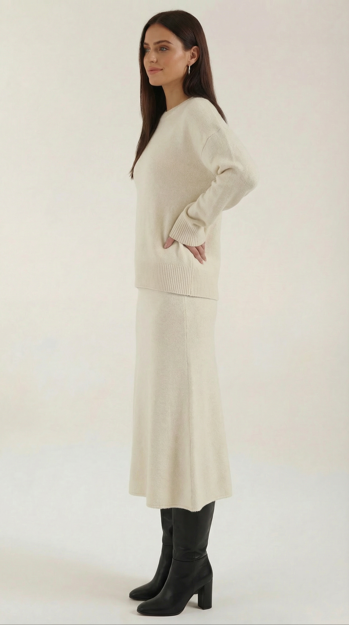 Paula | Conjunto Jersey y Falda de Punto Mujer