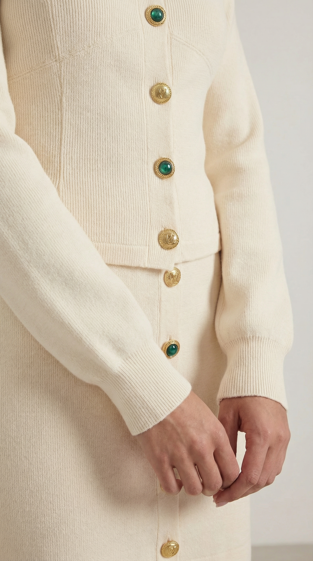 Marina | Conjunto Chaqueta de Punto y Falda con Botones Mujer