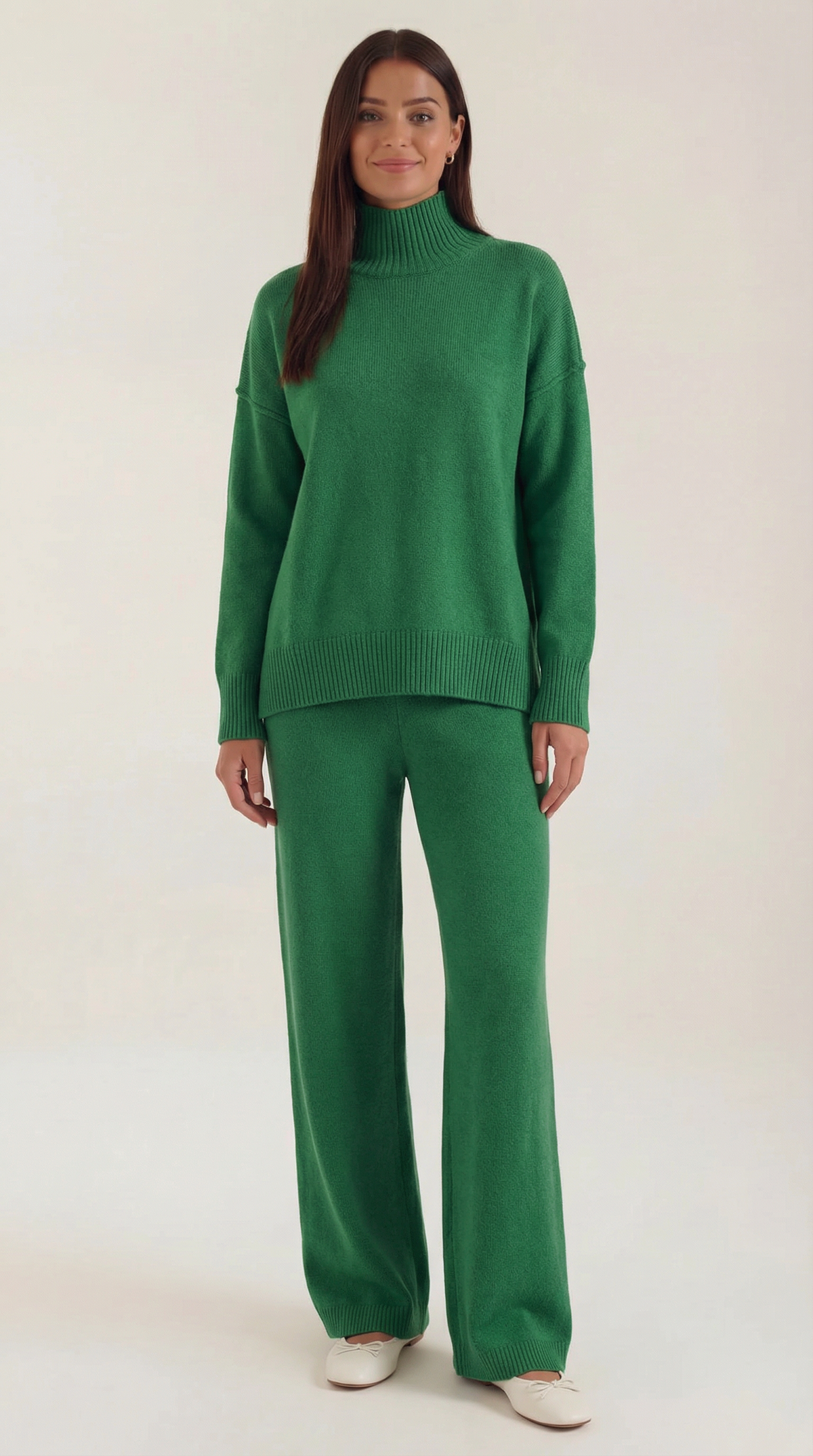 Martina | Conjunto Jersey Cuello Alto y Pantalón  Mujer