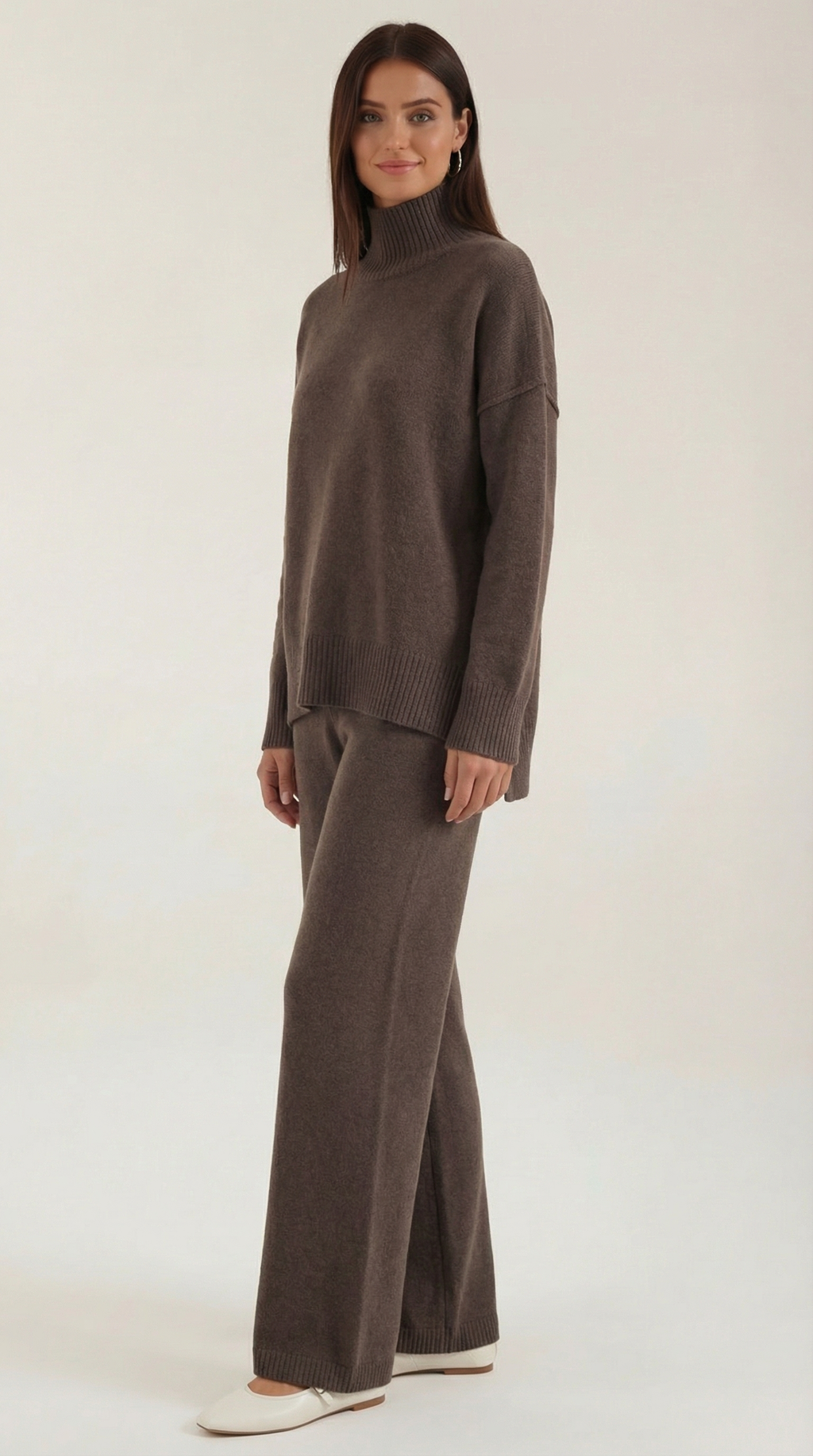 Martina | Conjunto Jersey Cuello Alto y Pantalón  Mujer