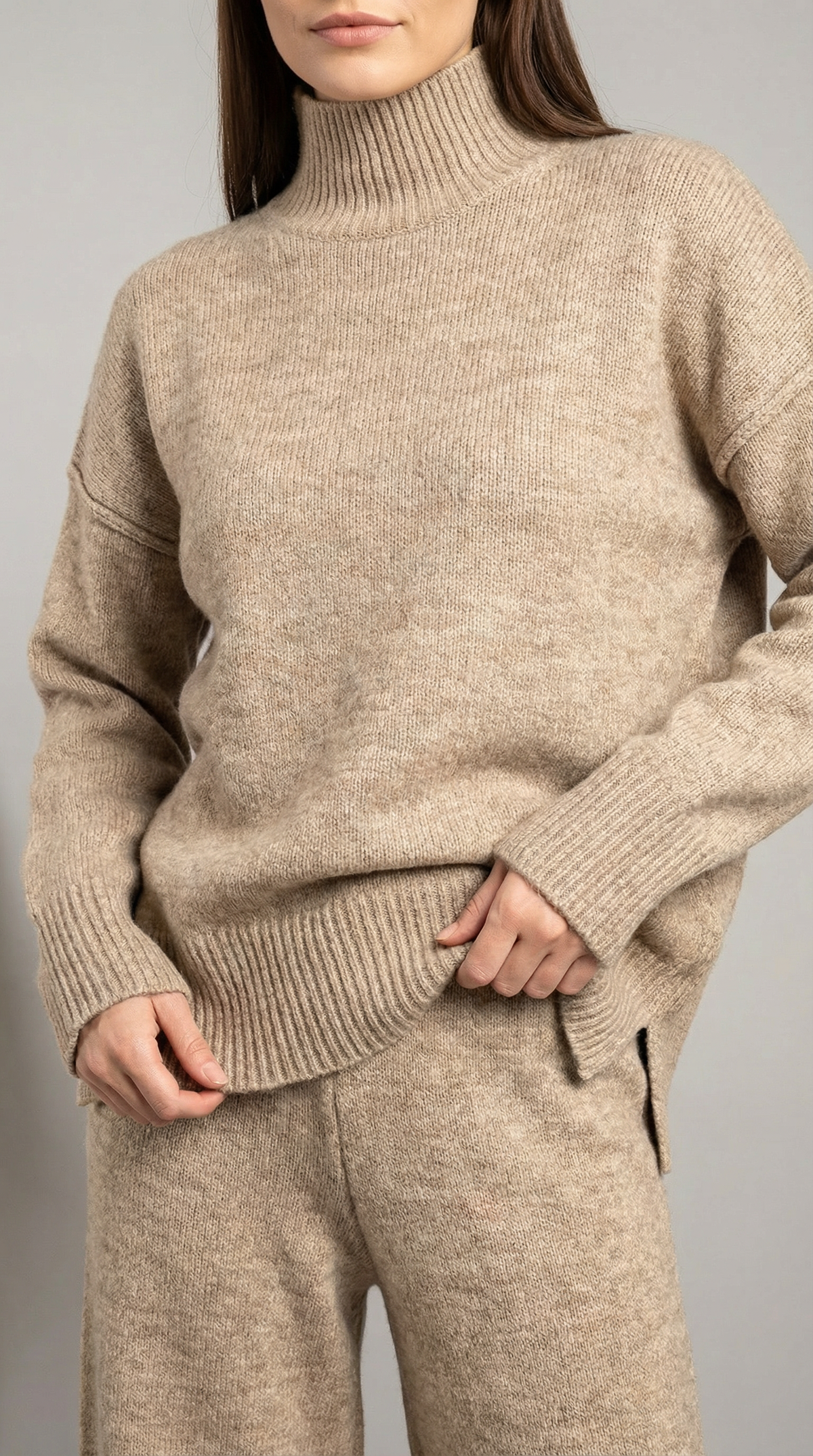 Martina | Conjunto Jersey Cuello Alto y Pantalón  Mujer