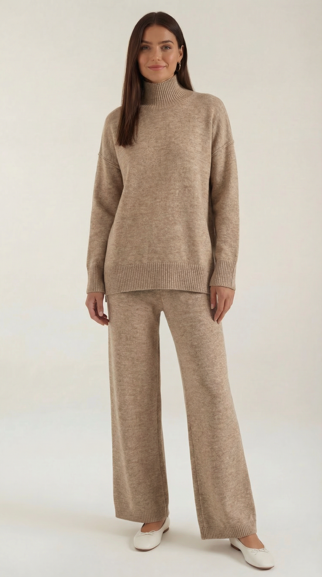 Martina | Conjunto Jersey Cuello Alto y Pantalón  Mujer