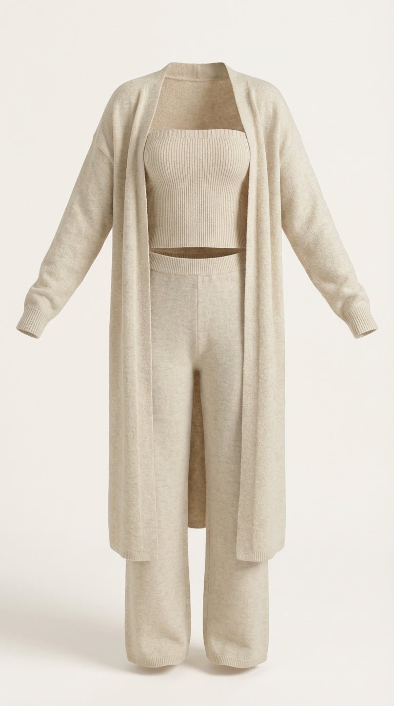 Noa | Conjunto Loungewear 3 Piezas de Punto Mujer