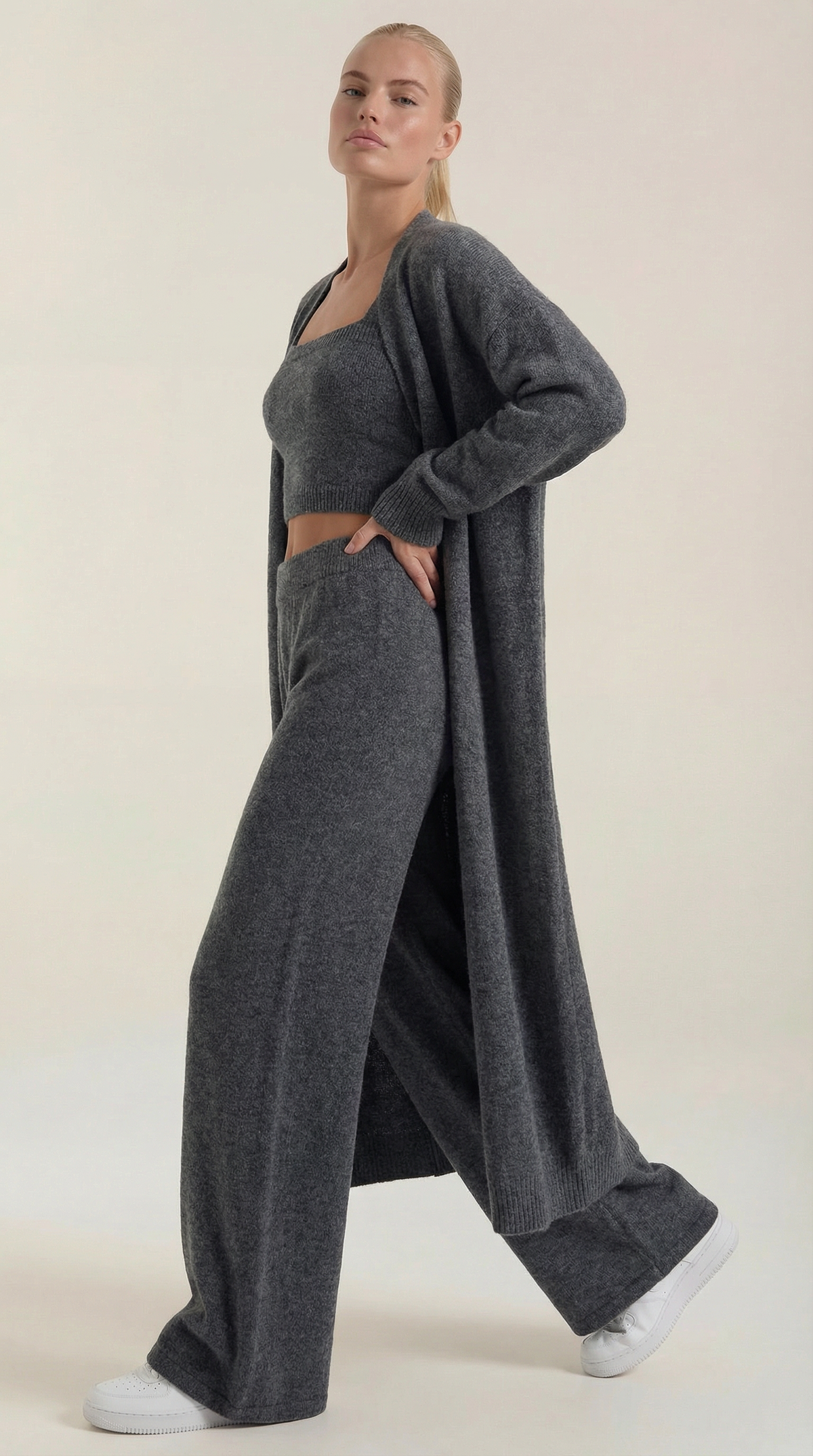 Noa | Conjunto Loungewear 3 Piezas de Punto Mujer
