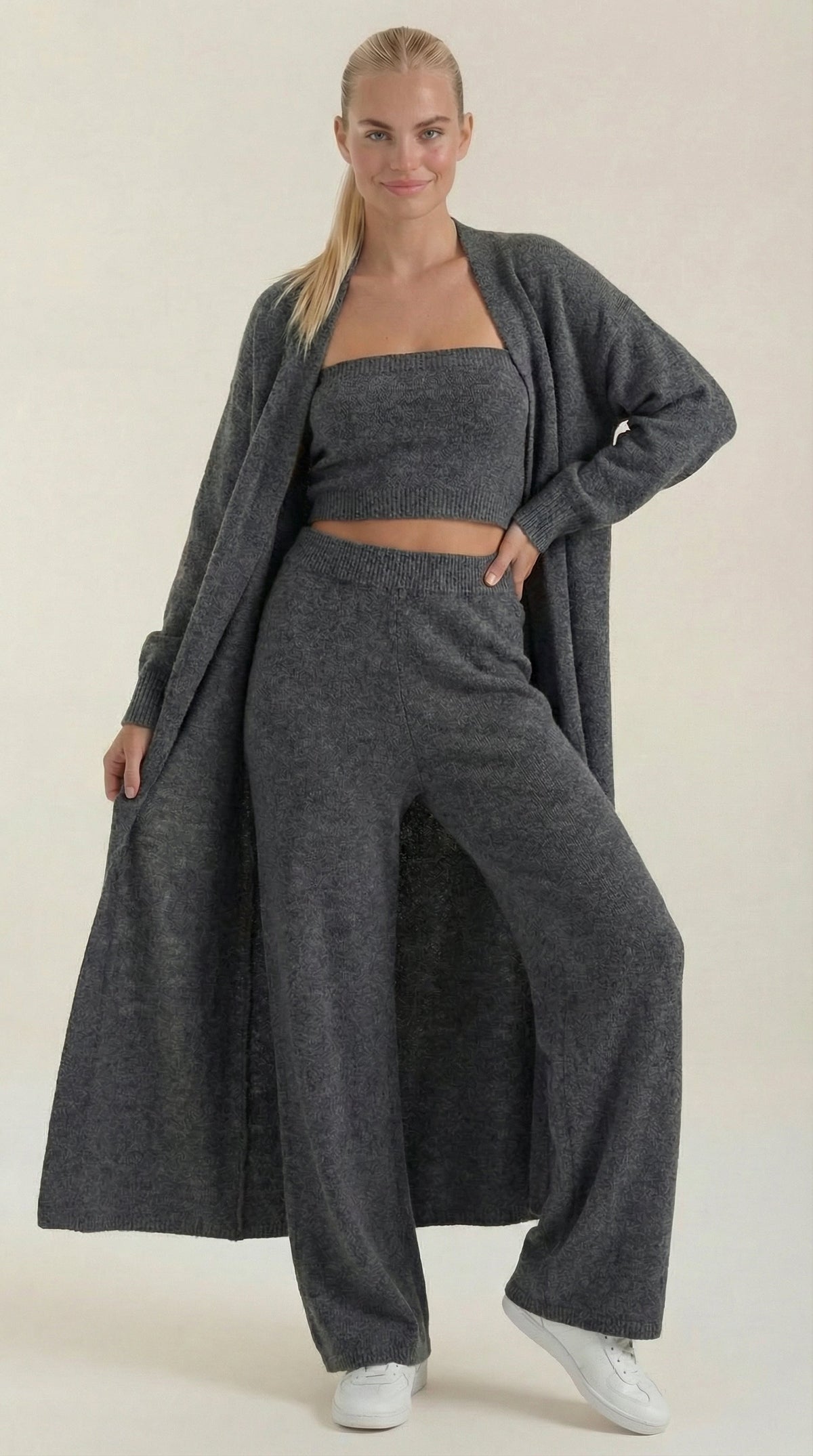 Noa | Conjunto Loungewear 3 Piezas de Punto Mujer