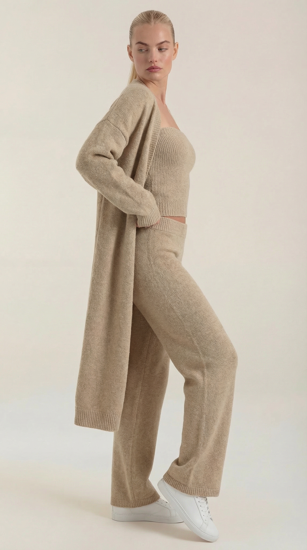 Noa | Conjunto Loungewear 3 Piezas de Punto Mujer