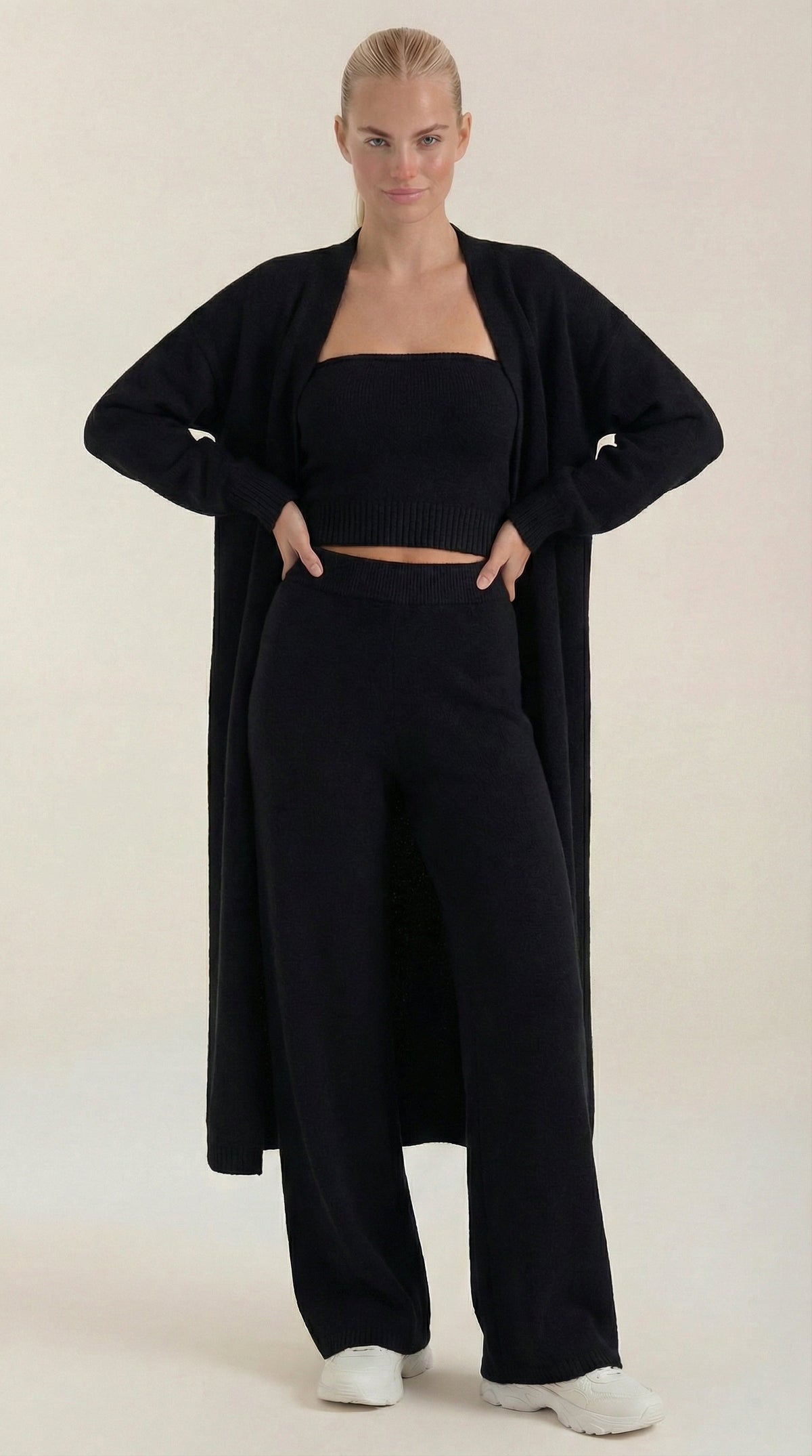 Noa | Conjunto Loungewear 3 Piezas de Punto Mujer