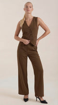 Regina | Conjunto Chaleco y Pantalón Elegante Mujer