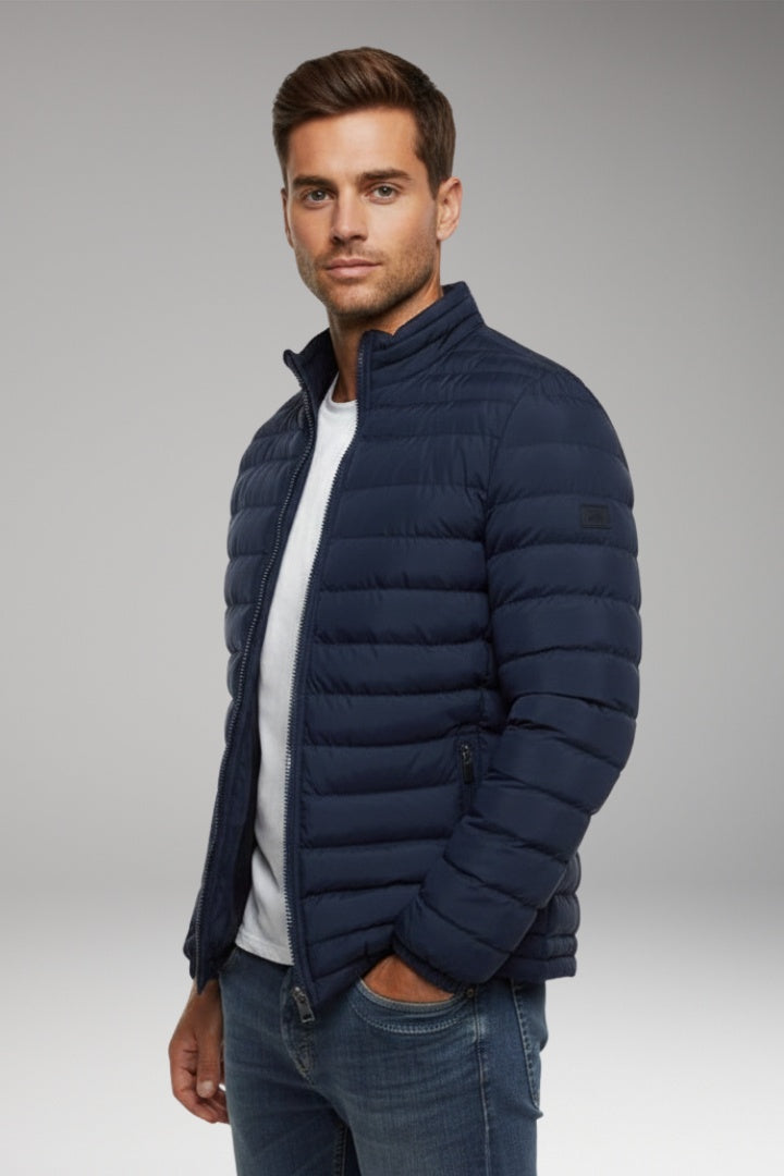 Chaqueta Acolchada Ligera Cuello Alto para Hombre