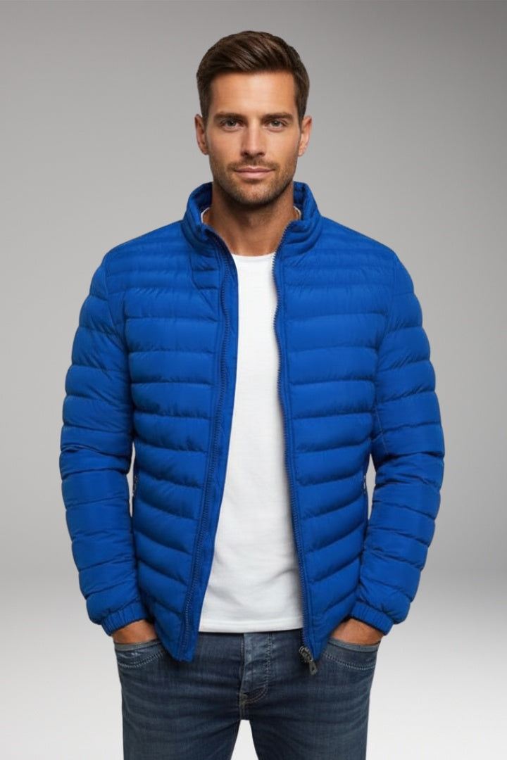 Chaqueta Acolchada Ligera Cuello Alto para Hombre