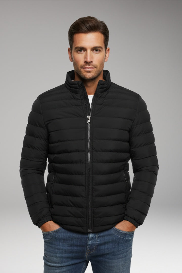 Chaqueta Acolchada Ligera Cuello Alto para Hombre