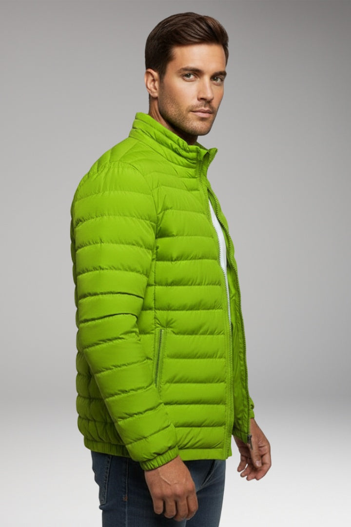Chaqueta Acolchada Ligera Cuello Alto para Hombre