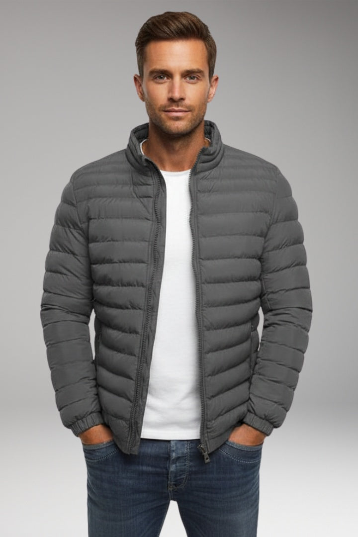 Chaqueta Acolchada Ligera Cuello Alto para Hombre