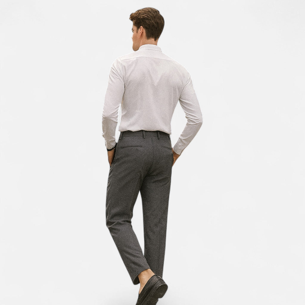 Pantalón Cropped de Vestir Slim con Pinzas para Hombre