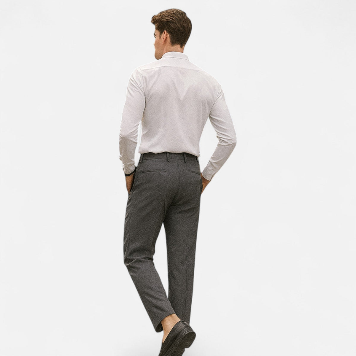 Pantalón Cropped de Vestir Slim con Pinzas para Hombre