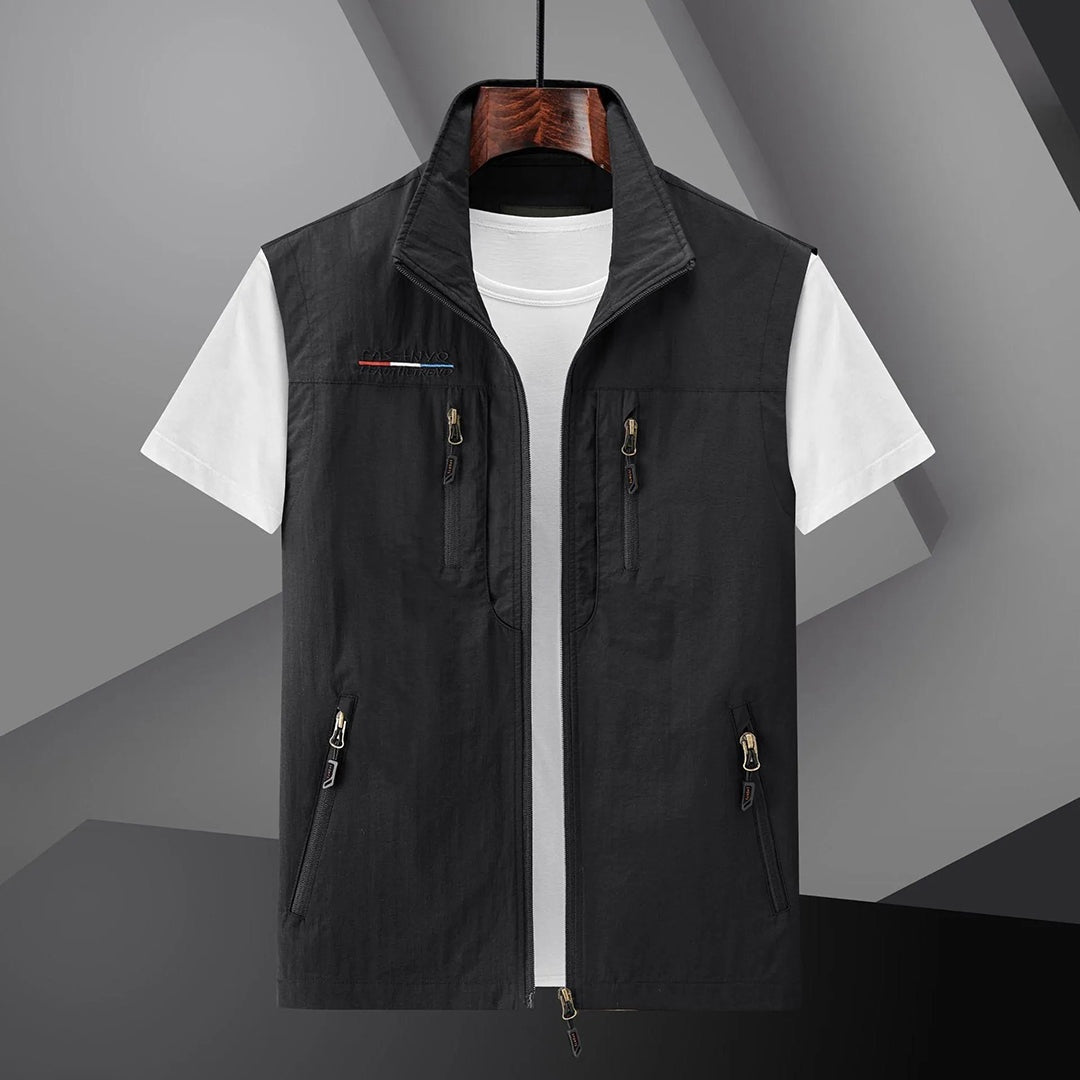 Marcos | Gilet Multibolsillos Hombre Cremallera Cuello Alto