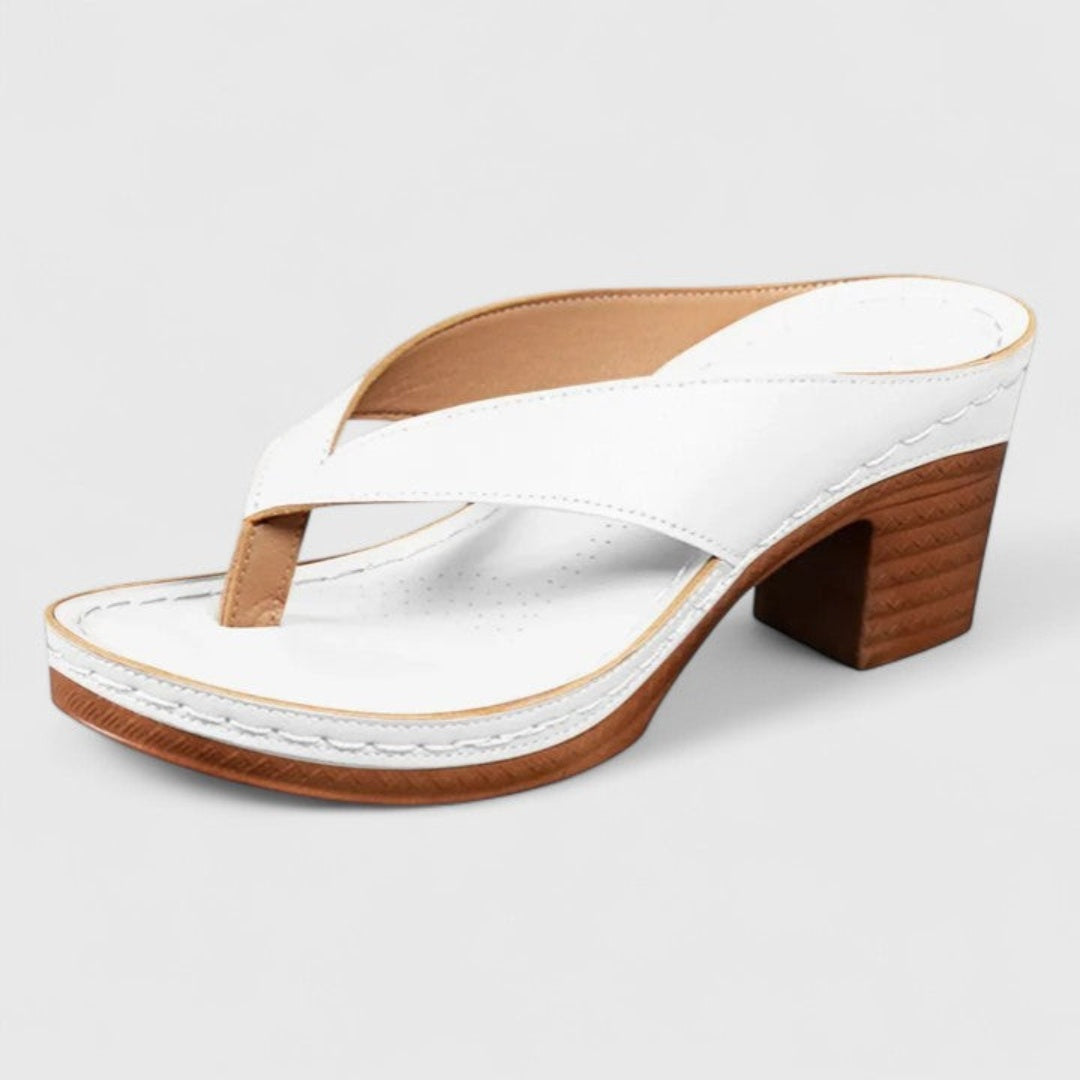 Sandalias de Dedo con Tacón Chunky para Mujer