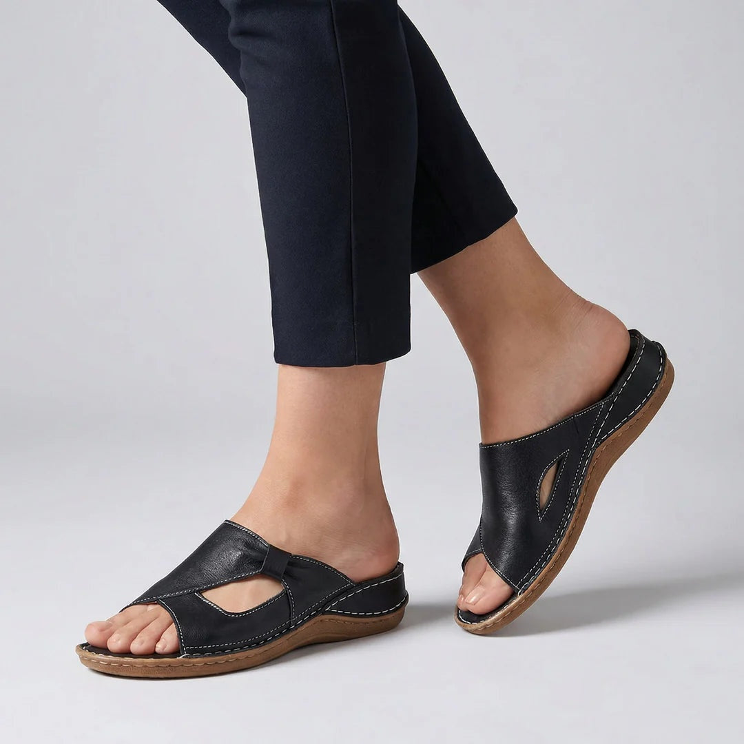 Sandalias Planas Cómodas con Hebilla para Mujer