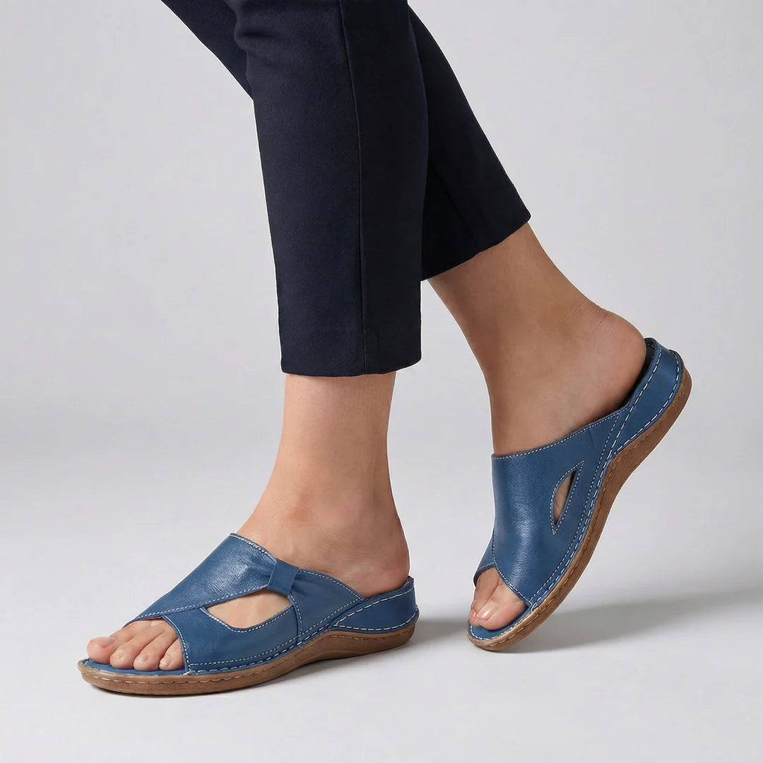 Sandalias Planas Cómodas con Hebilla para Mujer