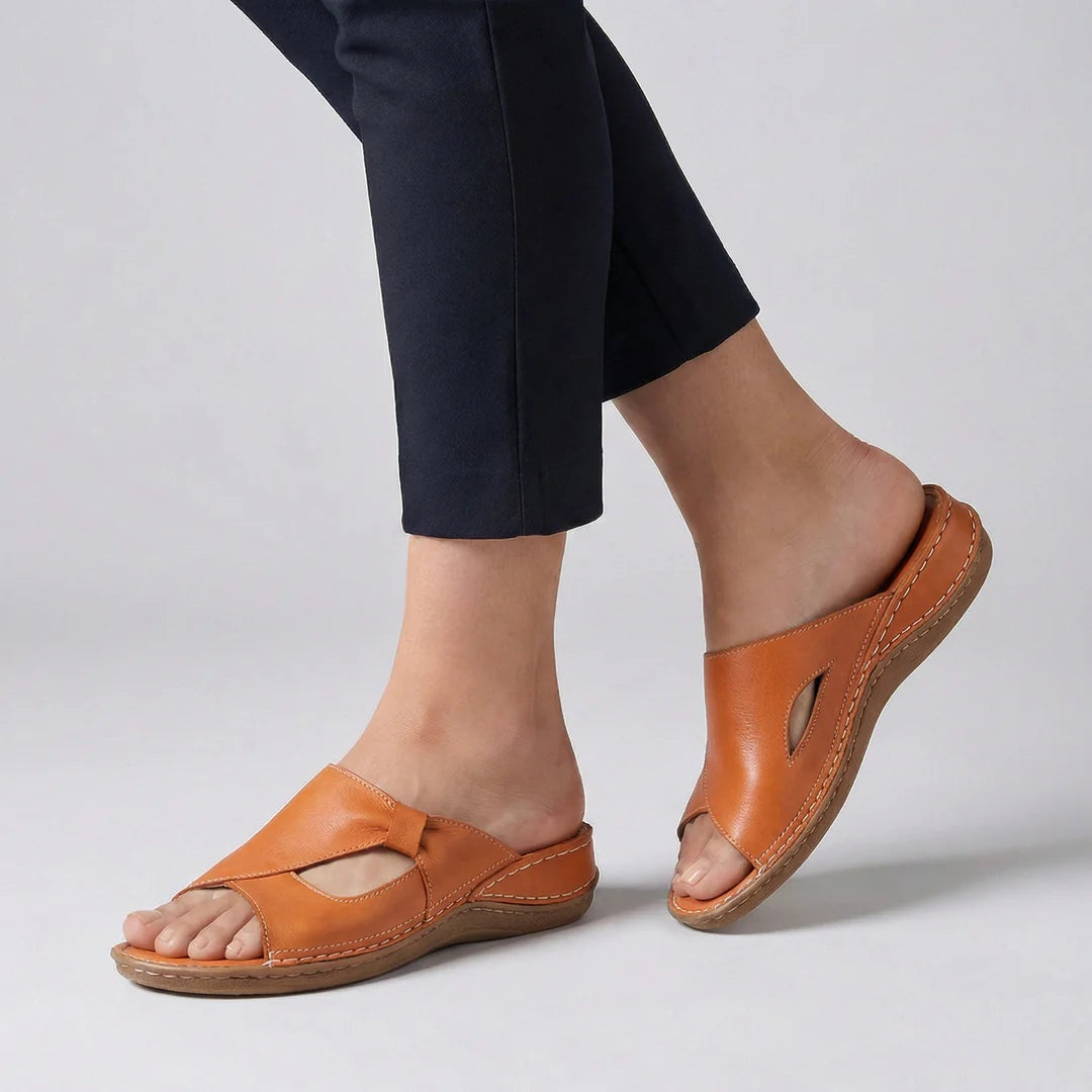 Sandalias Planas Cómodas con Hebilla para Mujer