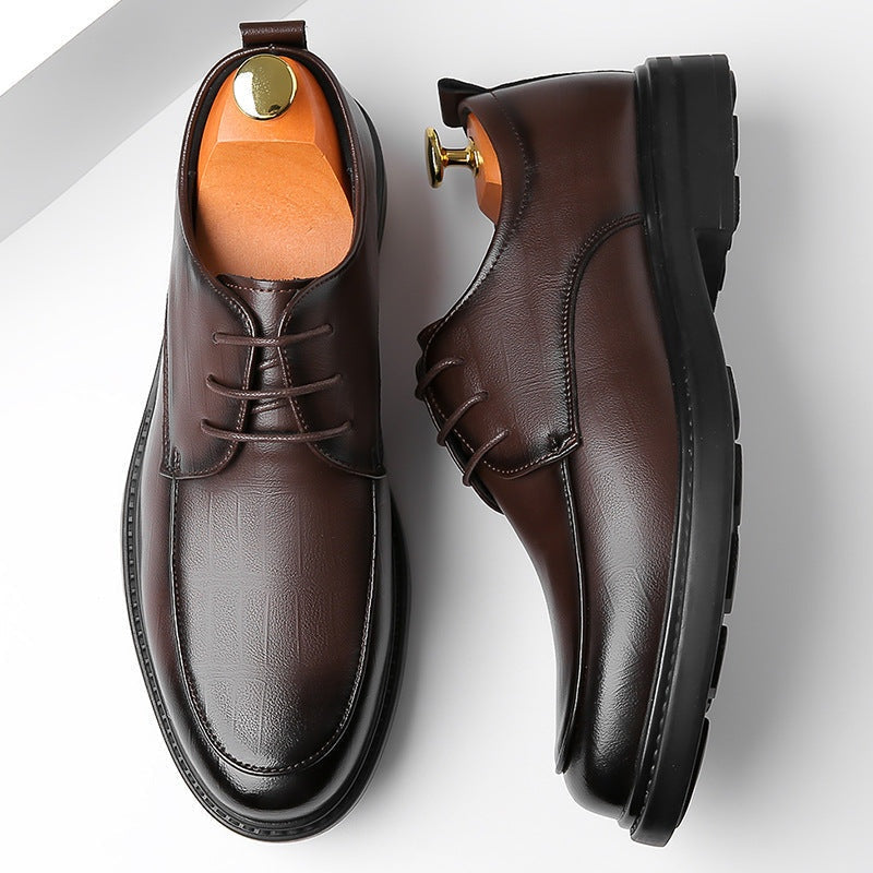 Sergio | Blucher de Piel con Cordones y Suela Gruesa para Hombre