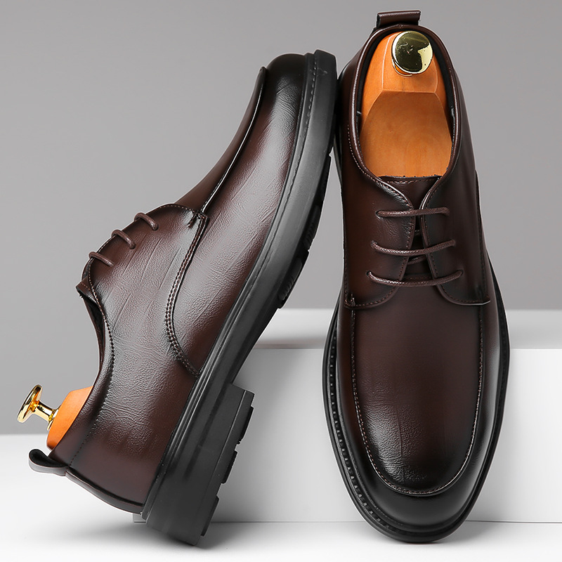 Sergio | Blucher de Piel con Cordones y Suela Gruesa para Hombre