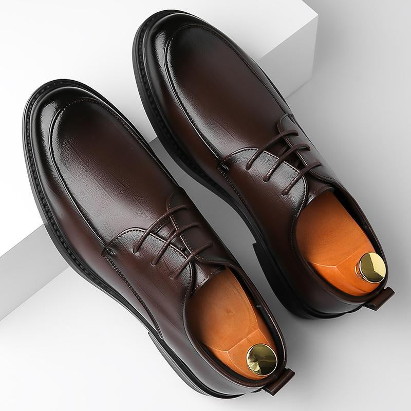 Sergio | Blucher de Piel con Cordones y Suela Gruesa para Hombre