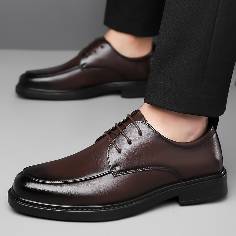 Sergio | Blucher de Piel con Cordones y Suela Gruesa para Hombre