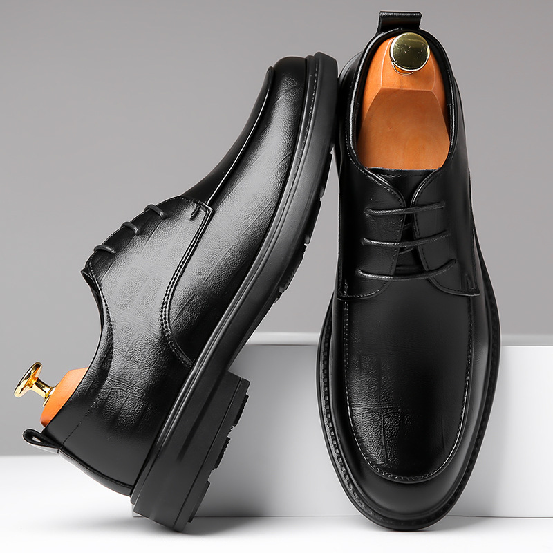Sergio | Blucher de Piel con Cordones y Suela Gruesa para Hombre