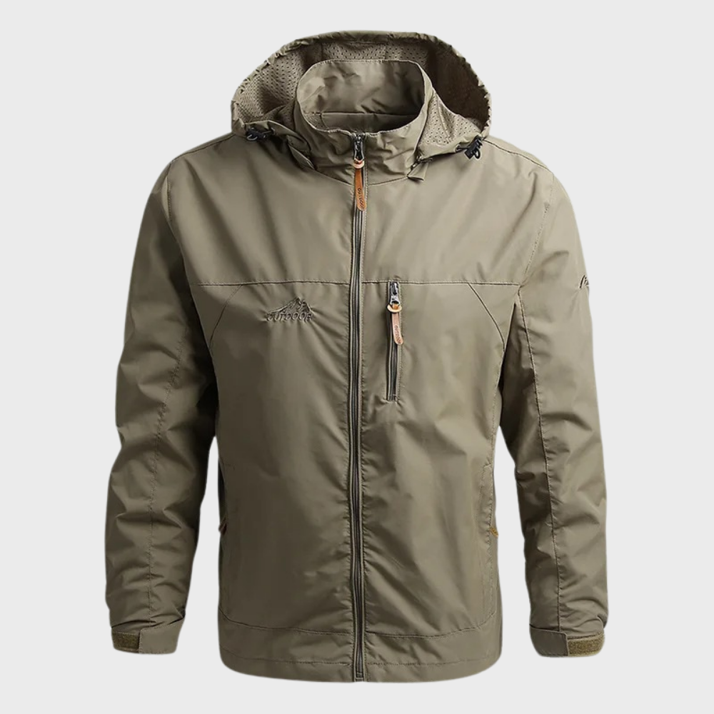Chaqueta Impermeable con Capucha Cortavientos para Hombre