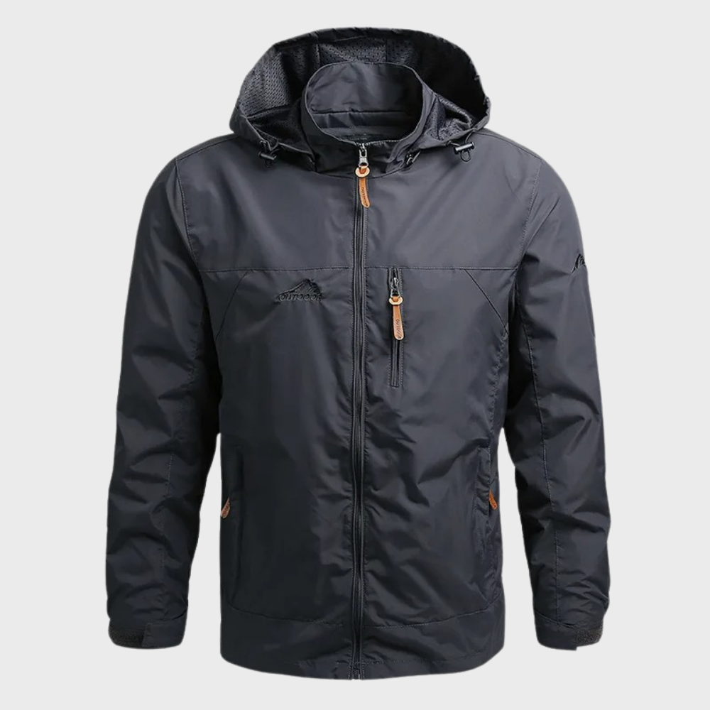 Chaqueta Impermeable con Capucha Cortavientos para Hombre