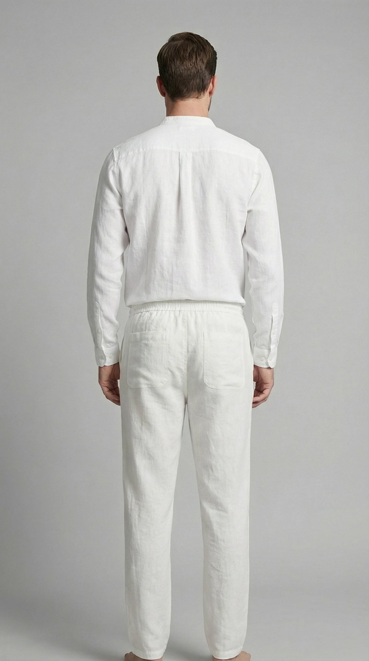 Conjunto de Lino Manga Larga Camisa y Pantalón Hombre