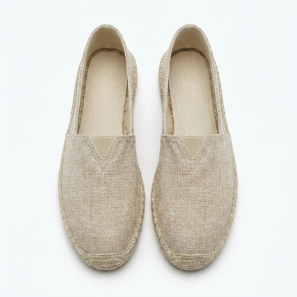 Sergio | Espadrillas de Lino sin Cordones y Suela de Yute para Hombre