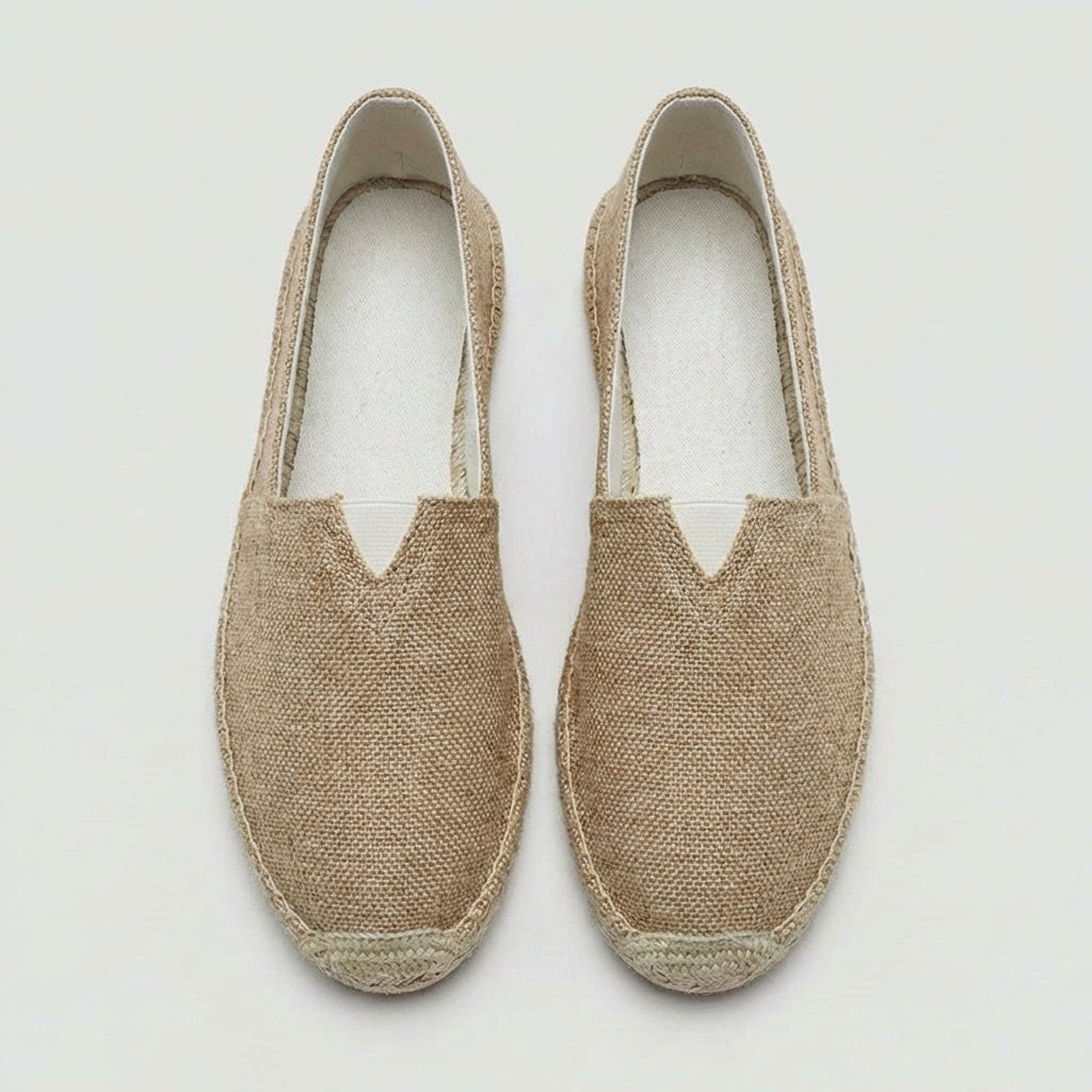 Sergio | Espadrillas de Lino sin Cordones y Suela de Yute para Hombre