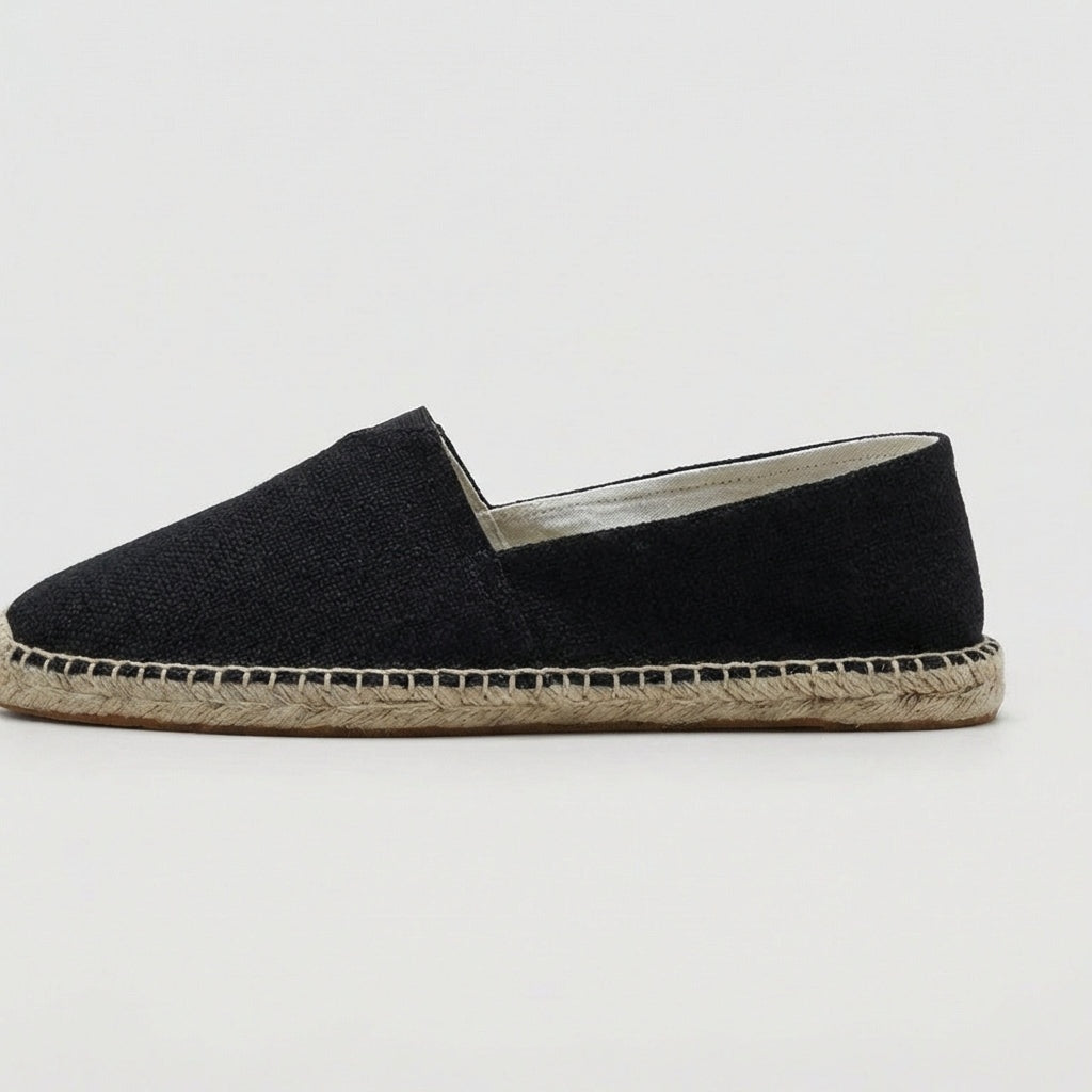 Sergio | Espadrillas de Lino sin Cordones y Suela de Yute para Hombre
