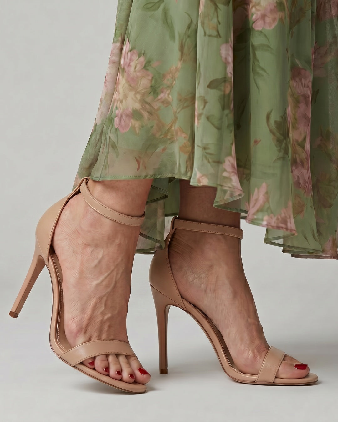 Sandalias de Tacón Stiletto con Tiras al Tobillo para Mujer