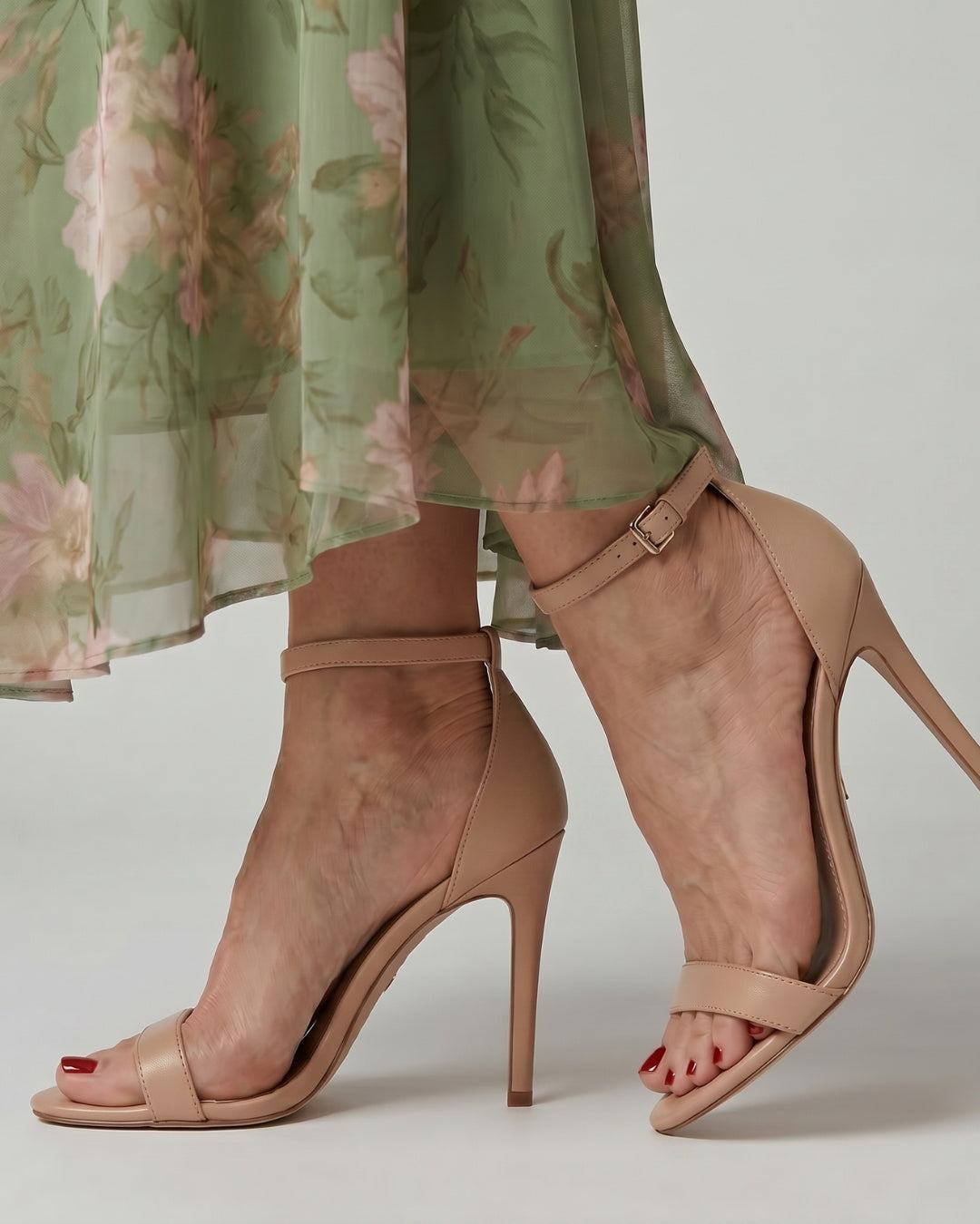 Sandalias de Tacón Stiletto con Tiras al Tobillo para Mujer
