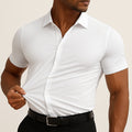 Vestir Fit | Camisa de Vestir de Manga Corta Hombre Slim Fit