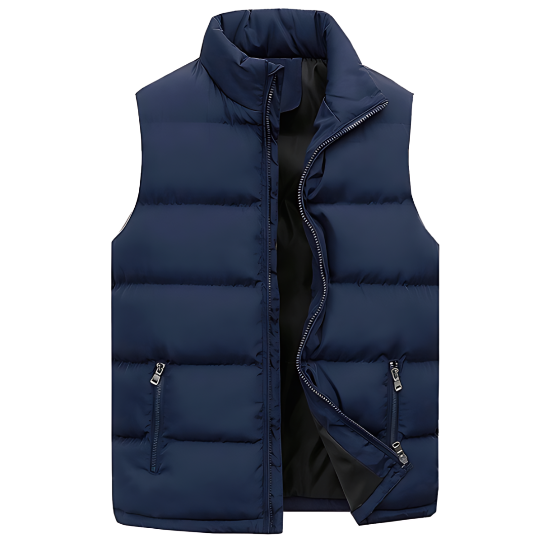 Bruno | Chaleco Acolchado Hombre Cuello Alto Cremallera