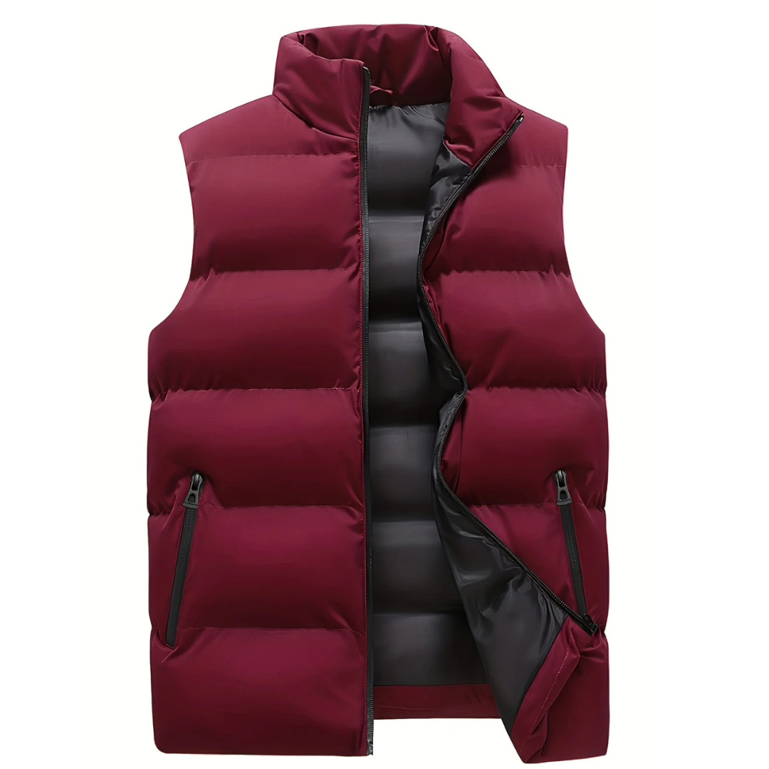 Bruno | Chaleco Acolchado Hombre Cuello Alto Cremallera