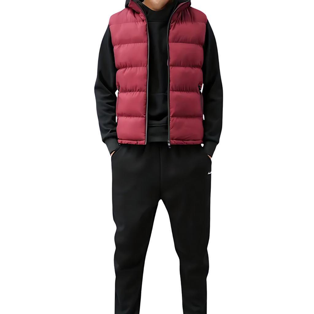 Bruno | Chaleco Acolchado Hombre Cuello Alto Cremallera