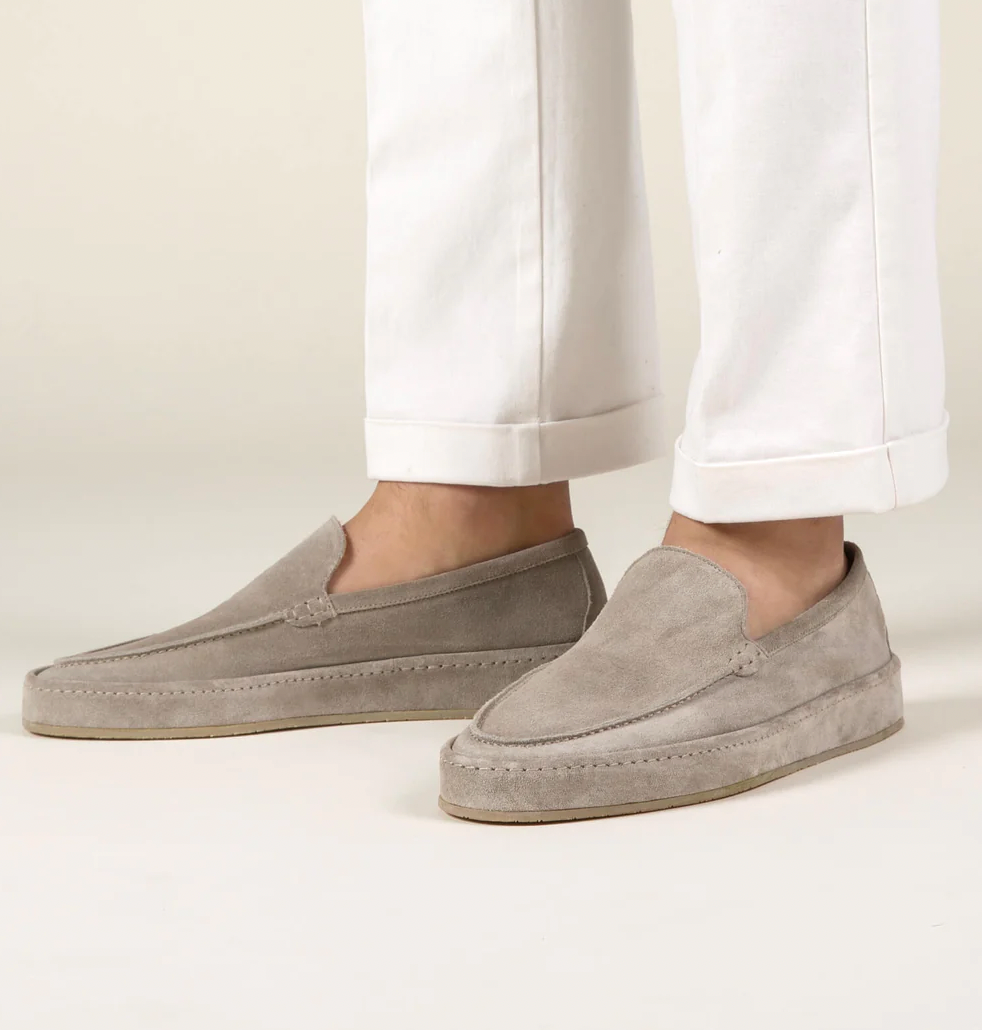 Tomás | Mocasines de Ante Slip On con Suela Gruesa para Hombre