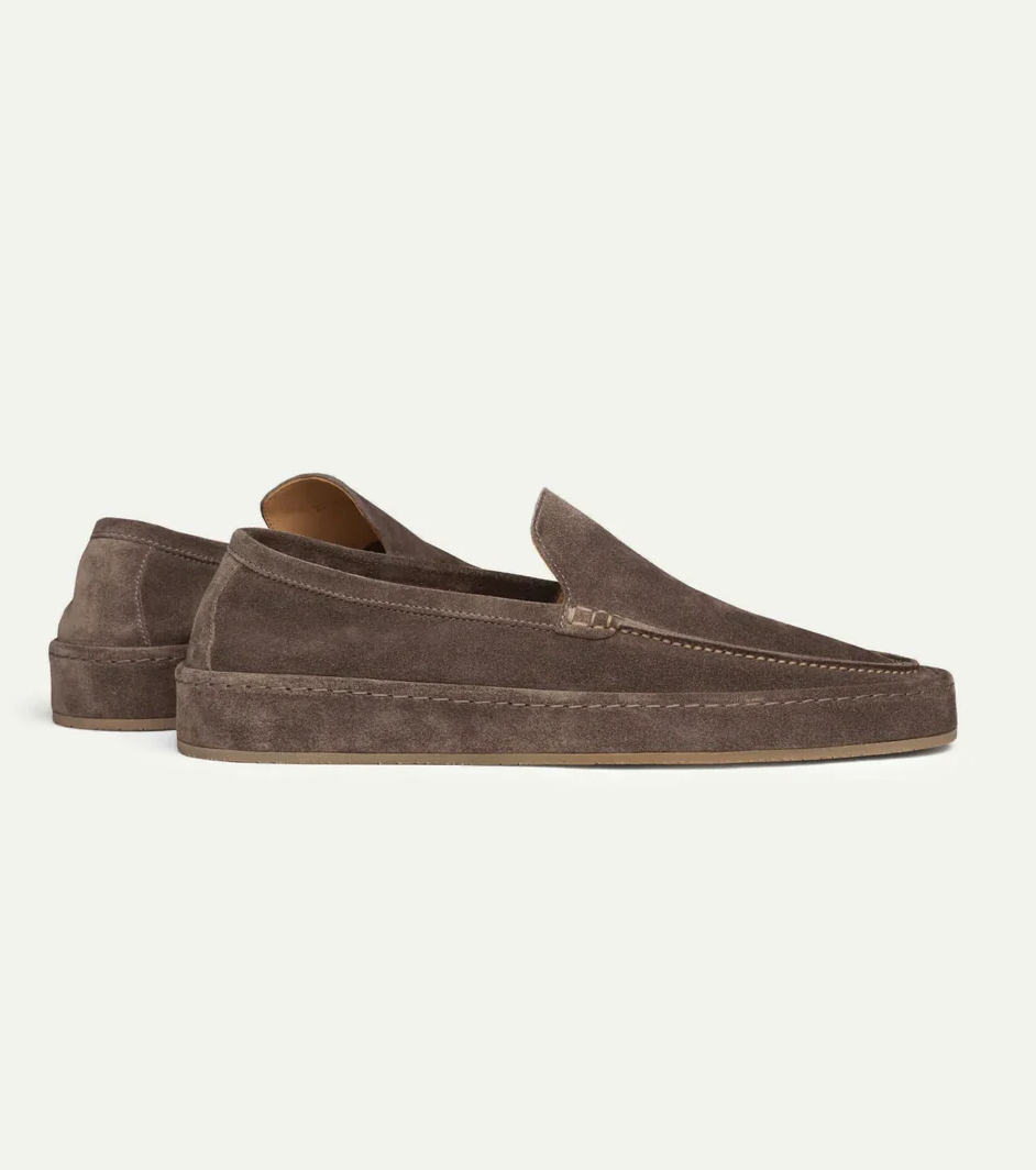 Tomás | Mocasines de Ante Slip On con Suela Gruesa para Hombre