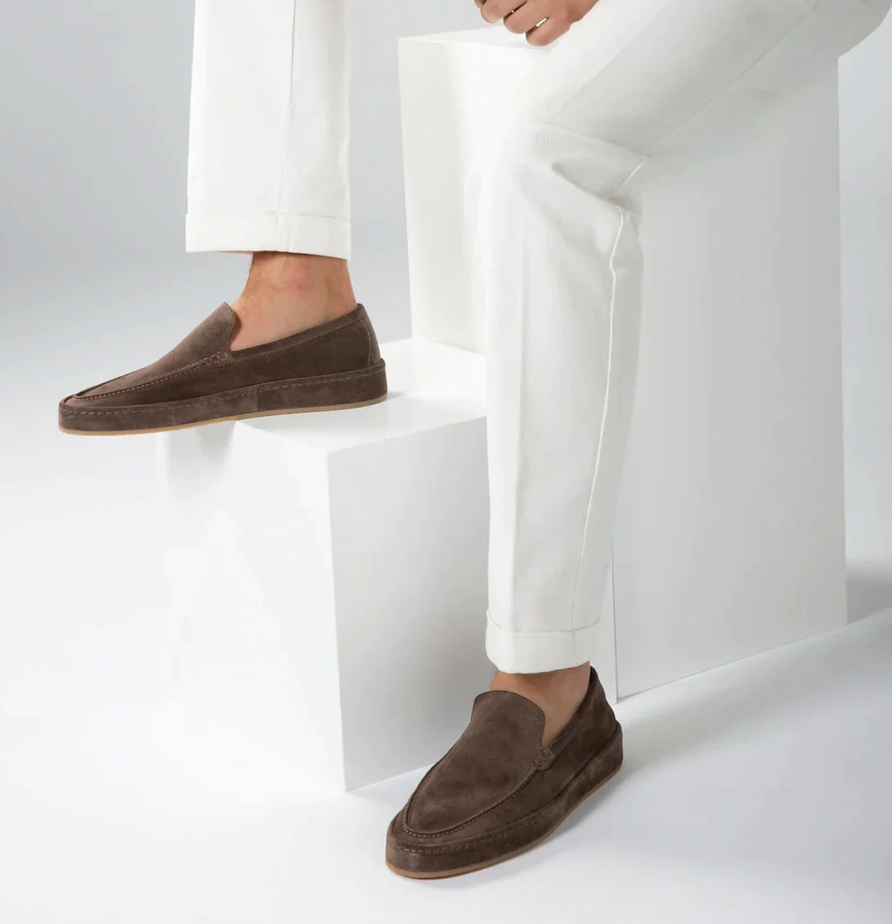 Tomás | Mocasines de Ante Slip On con Suela Gruesa para Hombre