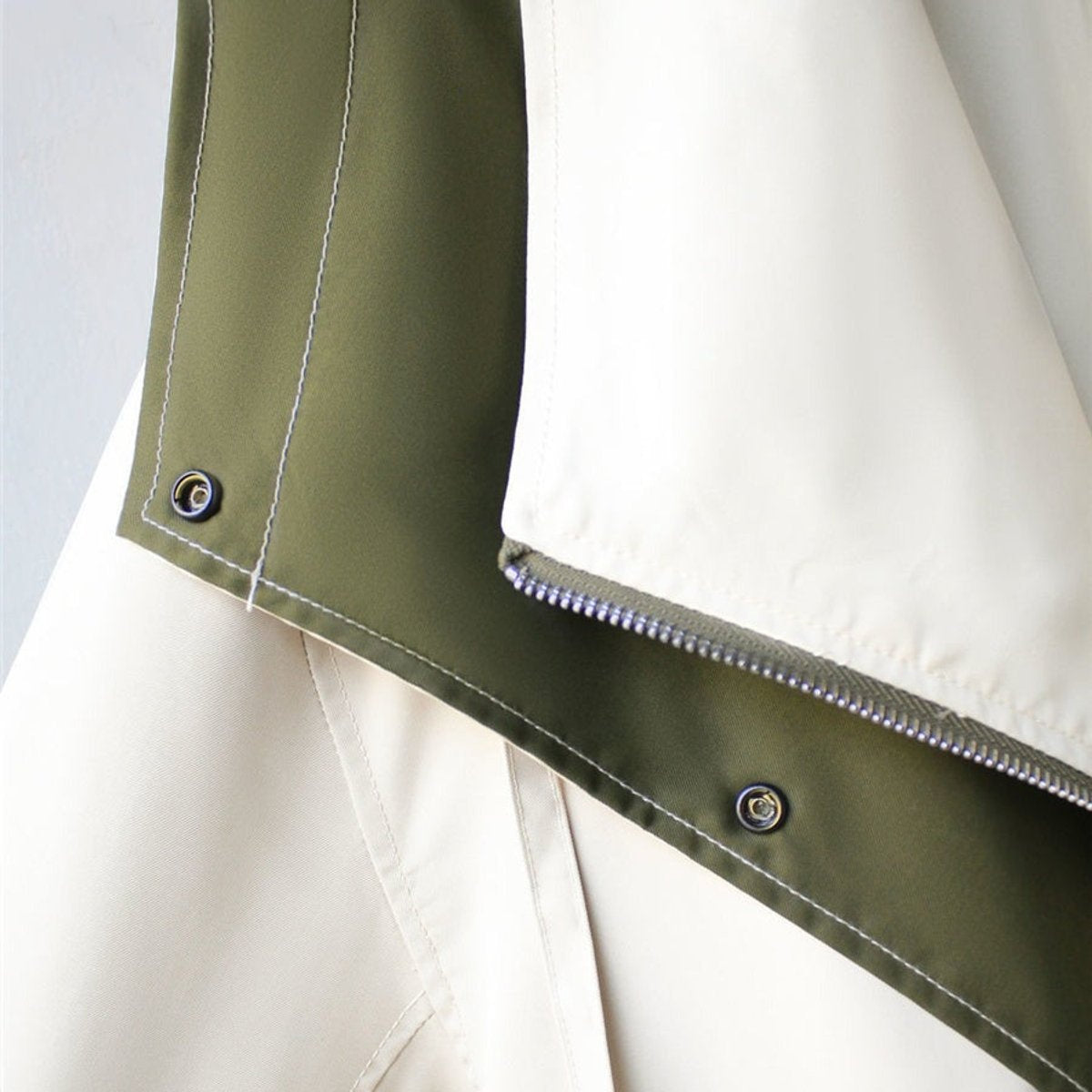 Chaqueta Impermeable Oversized Cuello Solapa para Mujer