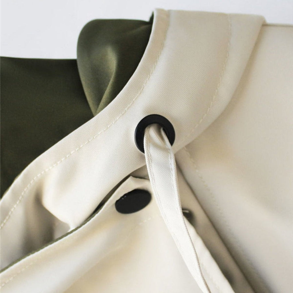Chaqueta Impermeable Oversized Cuello Solapa para Mujer