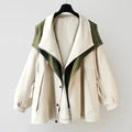 Chaqueta Impermeable Oversized Cuello Solapa para Mujer