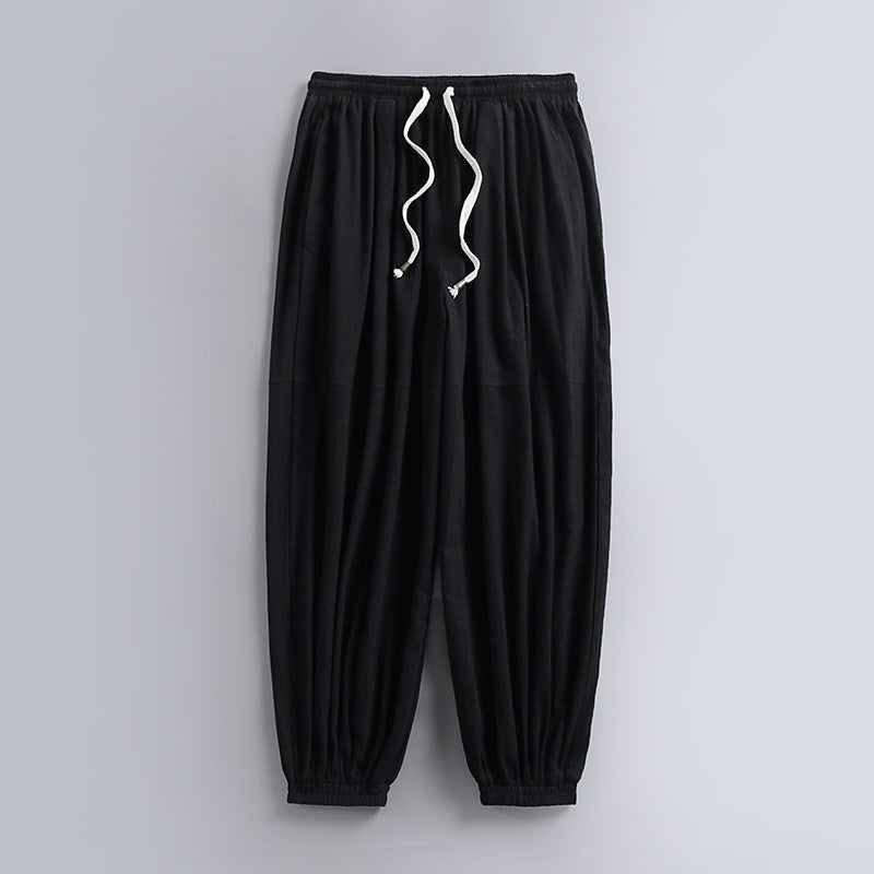 Pantalón de Lino Jogger Cintura Elástica para Hombre